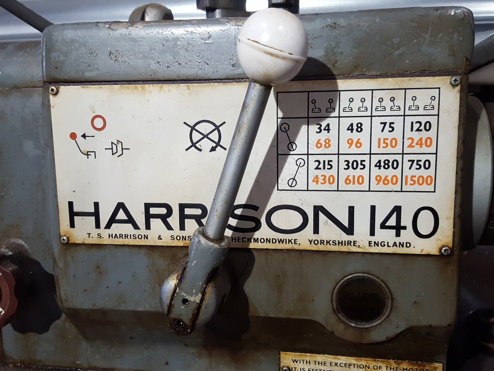 Image of Harrison 140 Metal Screw-Cutting Machine Swing Lathe 11" Swing Lathe + Manual