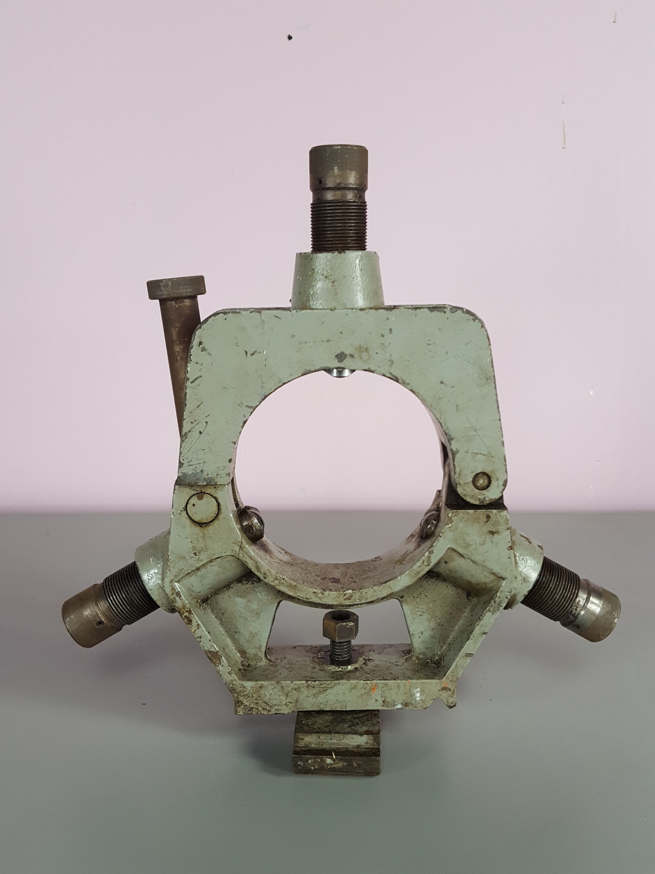 Image of Vintage Fixed Steady Lathe Clamp 6" Toolholder 