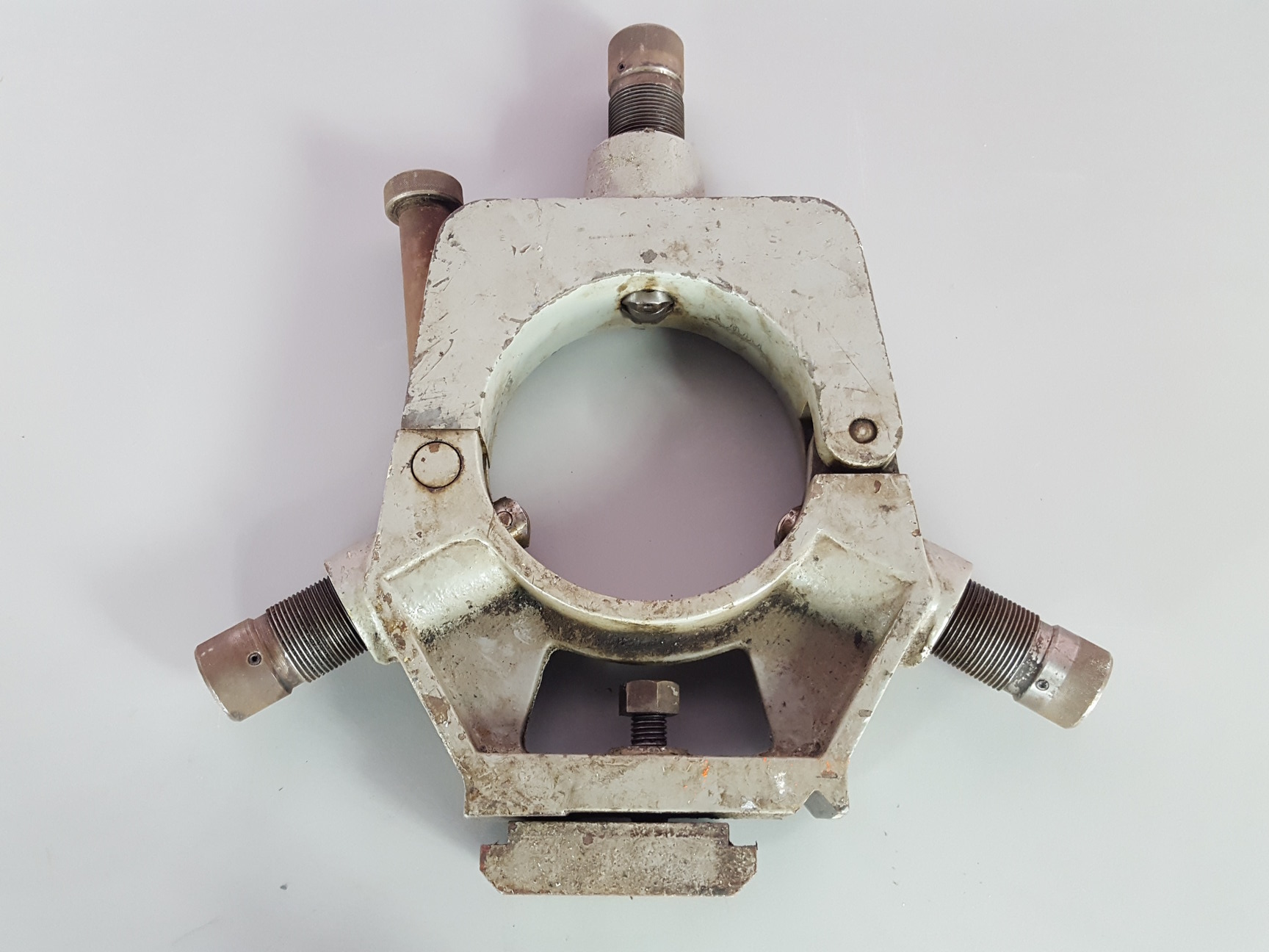 Image of Vintage Fixed Steady Lathe Clamp 6" Toolholder 