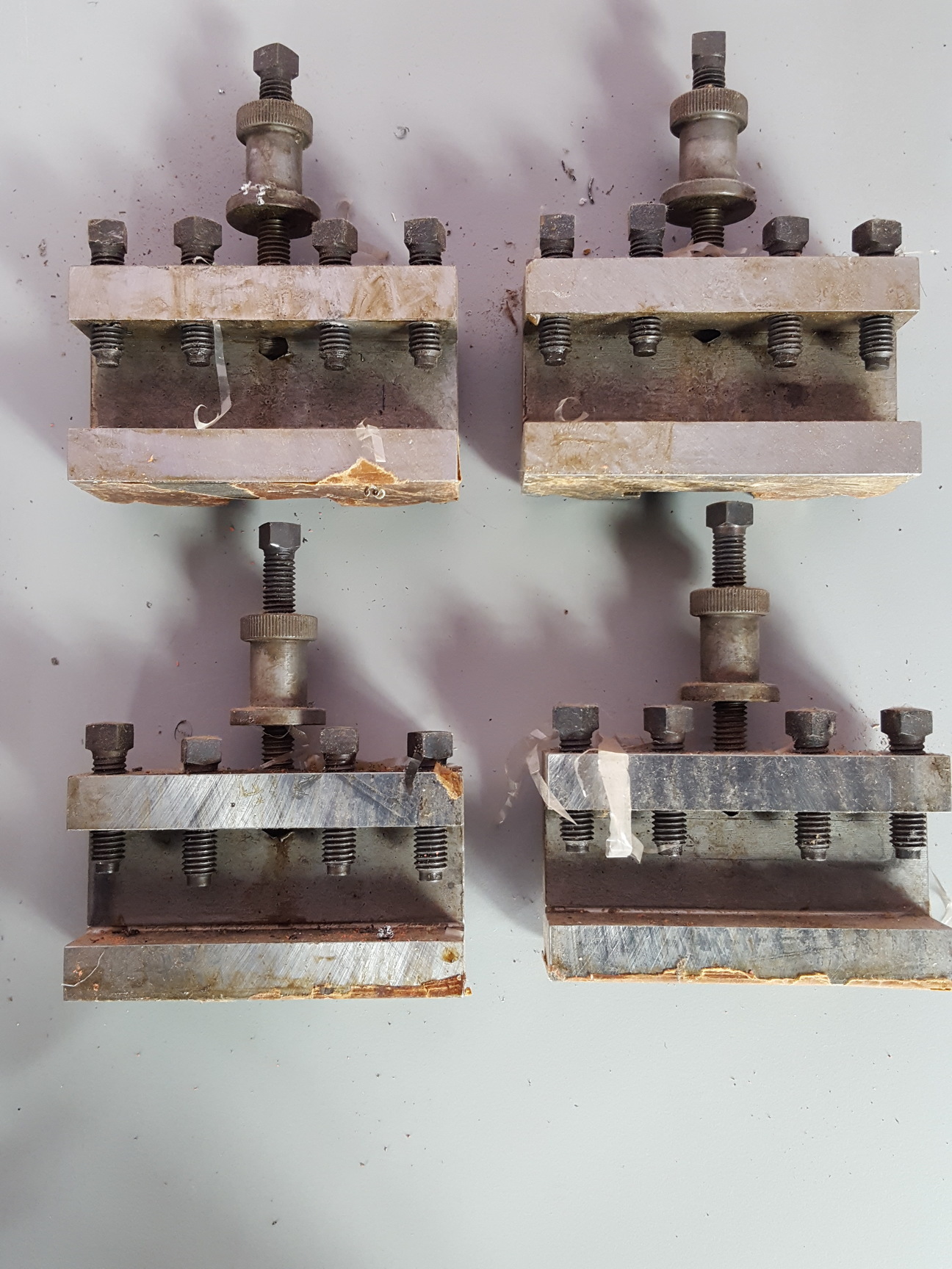 Image of Assorted Lathe Parts Dickson Clamps / Vice Toolholder Clamp Pad Toolpost Set