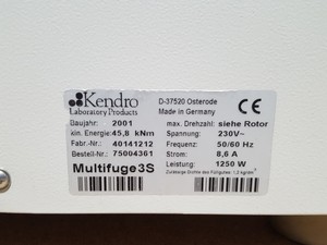 Thumbnail image of Heraeus Megafuge 3S Large Benchtop Centrifuge Lab Spares/Repairs