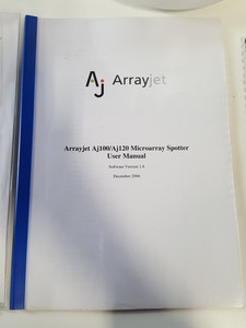 Thumbnail image of Arrayjet AJ120 Super Marathon Advanced Microarray Spotter Printer Lab + Manuals