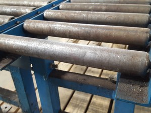 Thumbnail image of 2x Height Adjustable Roller Conveyor Tables 152.5cm Long Engineering Workshop