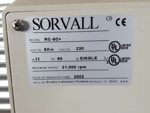 Thumbnail image of Sorvall RC-5C+ 21,000rpm Refrigerated SuperSpeed Lab Centrifuge Ultracentrifuge