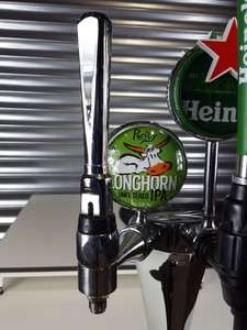 Thumbnail image of Chrome 3 Tap Draught Beer/Cider Pump Bar Heineken, Longhorn, Birra Moretti
