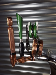 Thumbnail image of Chrome 3 Tap Draught Beer/Cider Pump Bar Heineken, Longhorn, Birra Moretti
