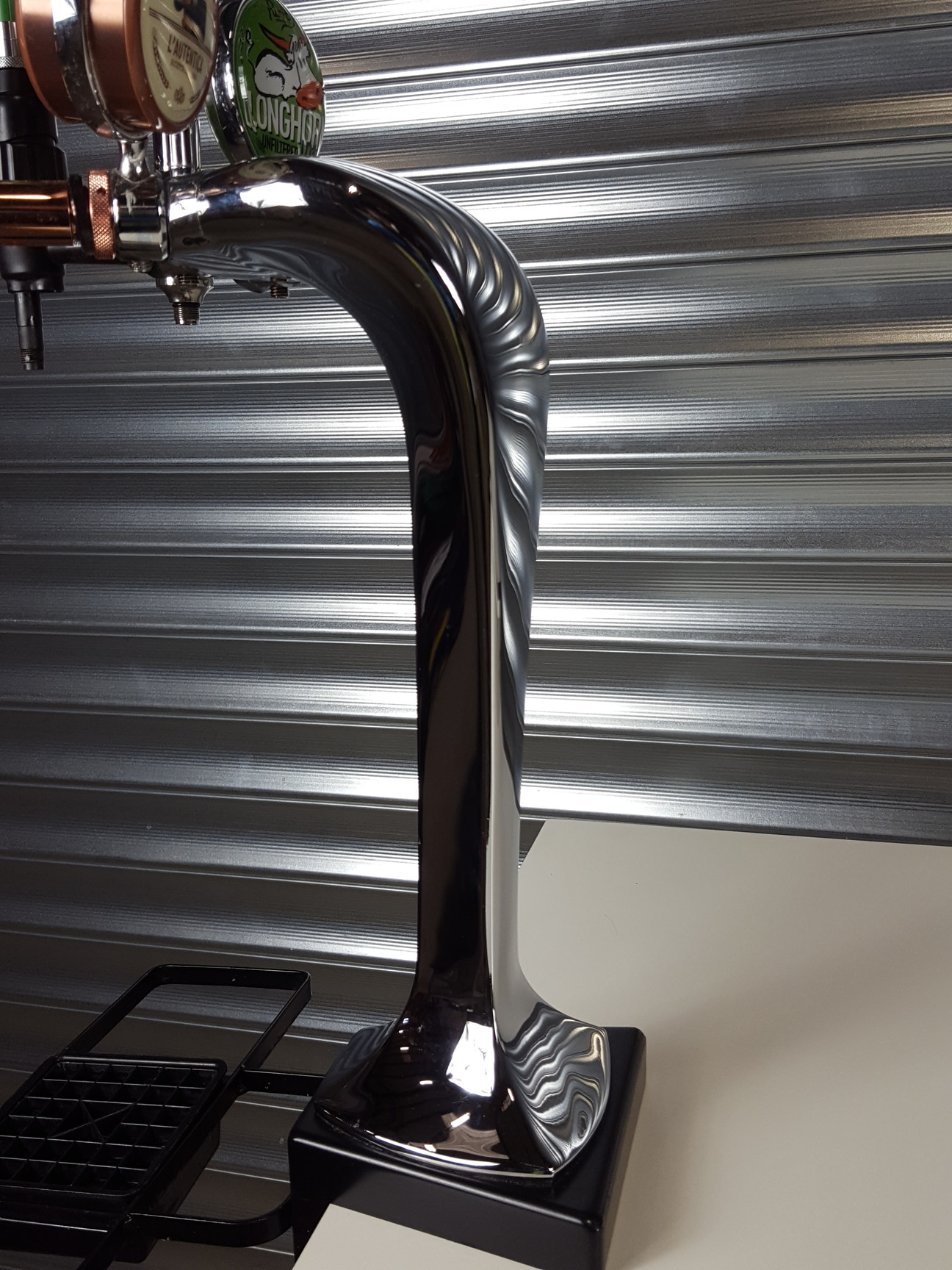Image of Chrome 3 Tap Draught Beer/Cider Pump Bar Heineken, Longhorn, Birra Moretti