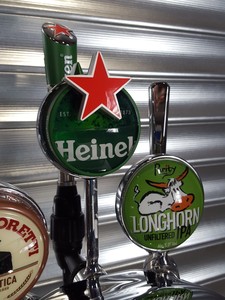 Thumbnail image of Chrome 3 Tap Draught Beer/Cider Pump Bar Heineken, Longhorn, Birra Moretti