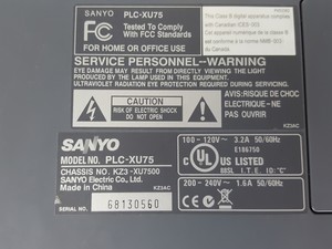 Thumbnail image of Sanyo PLC-XU75 PROxtraX Multiverse Projector 