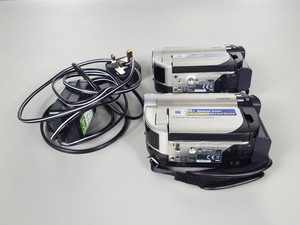 Thumbnail image of 2x Sony DCR-DVD150 Wide LCD Hybrid HandyCam Camcorders DCR-DVD150E  