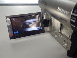 Thumbnail image of 2x Sony DCR-DVD150 Wide LCD Hybrid HandyCam Camcorders DCR-DVD150E  