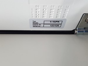Thumbnail image of Sigma 1-15PK Lab Refrigerated Centrifuge PN:10152 14000rpm Lab Spares/Repair