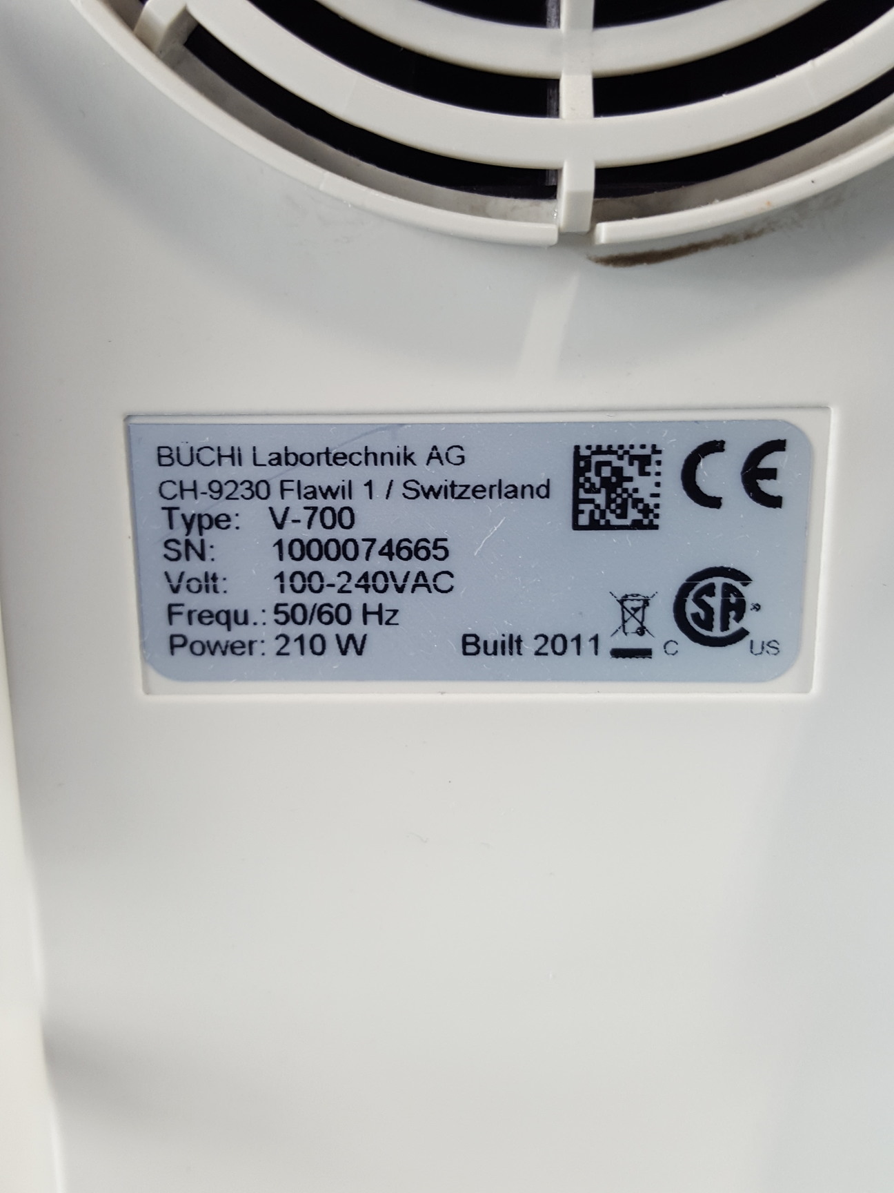 Image of Buchi CH-9230 V-700 Vacuum Pump + V-850 Vacuum Controller Lab