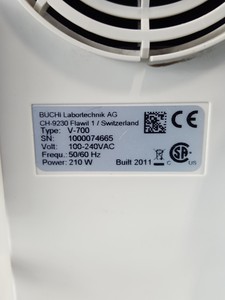 Thumbnail image of Buchi CH-9230 V-700 Vacuum Pump + V-850 Vacuum Controller Lab