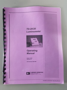 Thumbnail image of Turner Designs Model TD-20/20 TD2020 Luminometer + Manual Lab