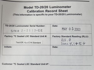 Thumbnail image of Turner Designs Model TD-20/20 TD2020 Luminometer + Manual Lab