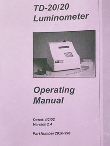 Thumbnail image of Turner Designs Model TD-20/20 TD2020 Luminometer + Manual Lab