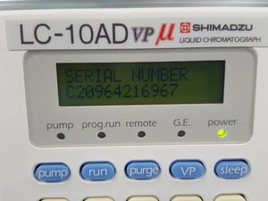 Thumbnail image of Shimadzu LC-10AD VP Liquid Chromatograph 228-45037-38 HPLC Lab
