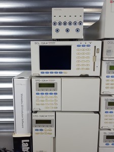 Thumbnail image of Shimadzu HPLC SPD-10 UV Detector, CTO-10AC, SCL-10A, LC-10AD, SIL-10AD, Lab