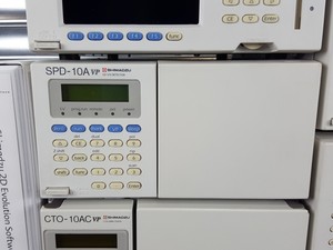 Thumbnail image of Shimadzu HPLC SPD-10 UV Detector, CTO-10AC, SCL-10A, LC-10AD, SIL-10AD, Lab
