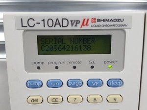 Thumbnail image of Shimadzu HPLC SPD-10 UV Detector, CTO-10AC, SCL-10A, LC-10AD, SIL-10AD, Lab