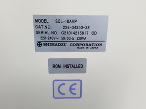 Thumbnail image of Shimadzu HPLC SPD-10 UV Detector, CTO-10AC, SCL-10A, LC-10AD, SIL-10AD, Lab