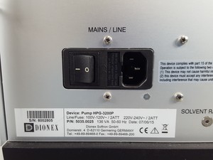 Thumbnail image of Dionex Ultimate 3000 HPLC VWD-3400 Detector, HPG-3200 Pump, Lab