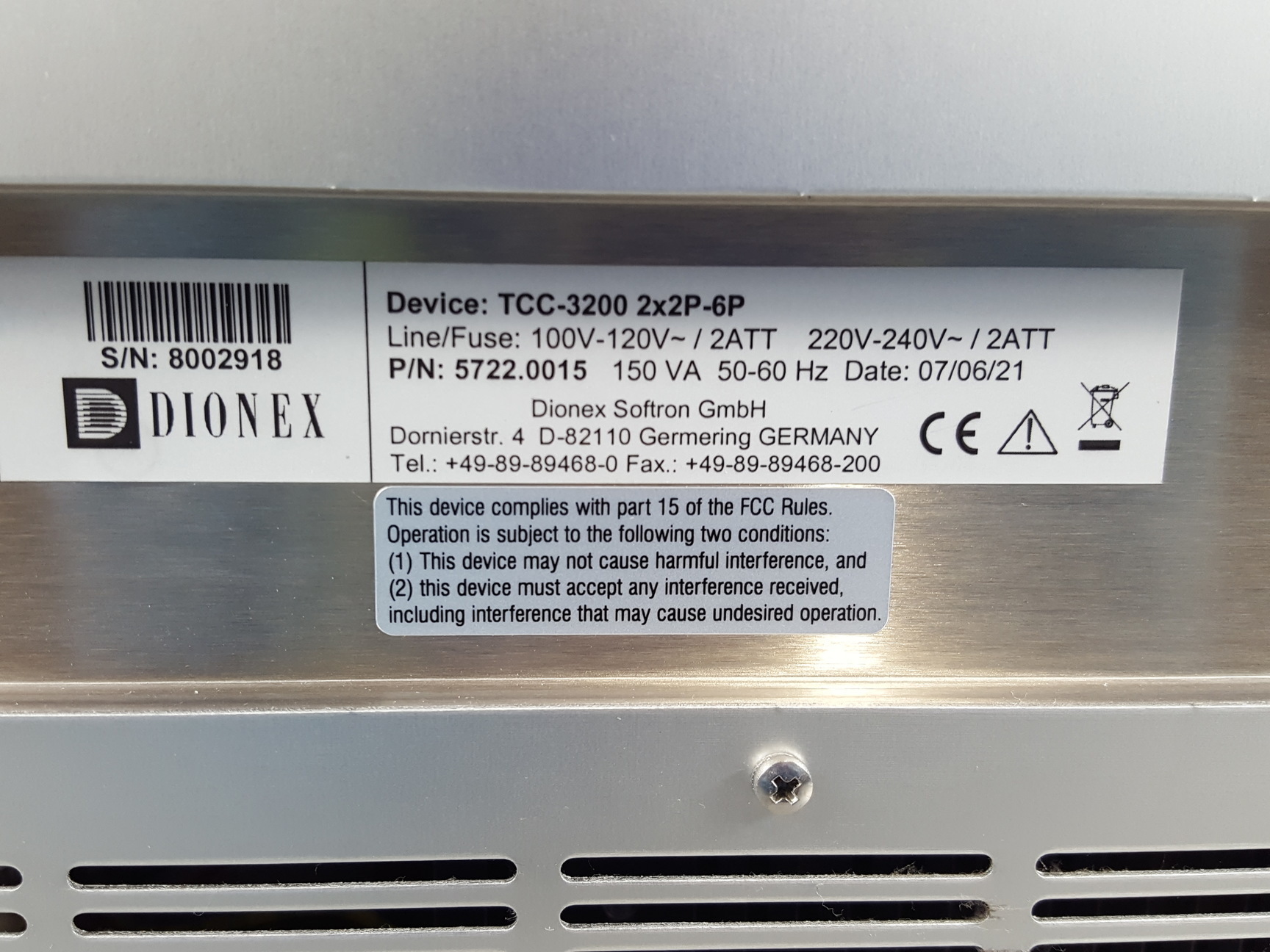 Image of Dionex Ultimate 3000 HPLC System, PDA-3000 Detector, HPG-3200P Pump Lab