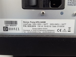 Thumbnail image of Dionex Ultimate 3000 HPLC System, PDA-3000 Detector, HPG-3200P Pump Lab