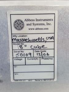 Thumbnail image of Abbess Instruments 18" Cube Aluminium Vacuum Chamber Lab