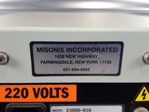 Thumbnail image of Misonix 3000 Sonicator S3000-010 Ultrasonic Homogenizer Controller Lab