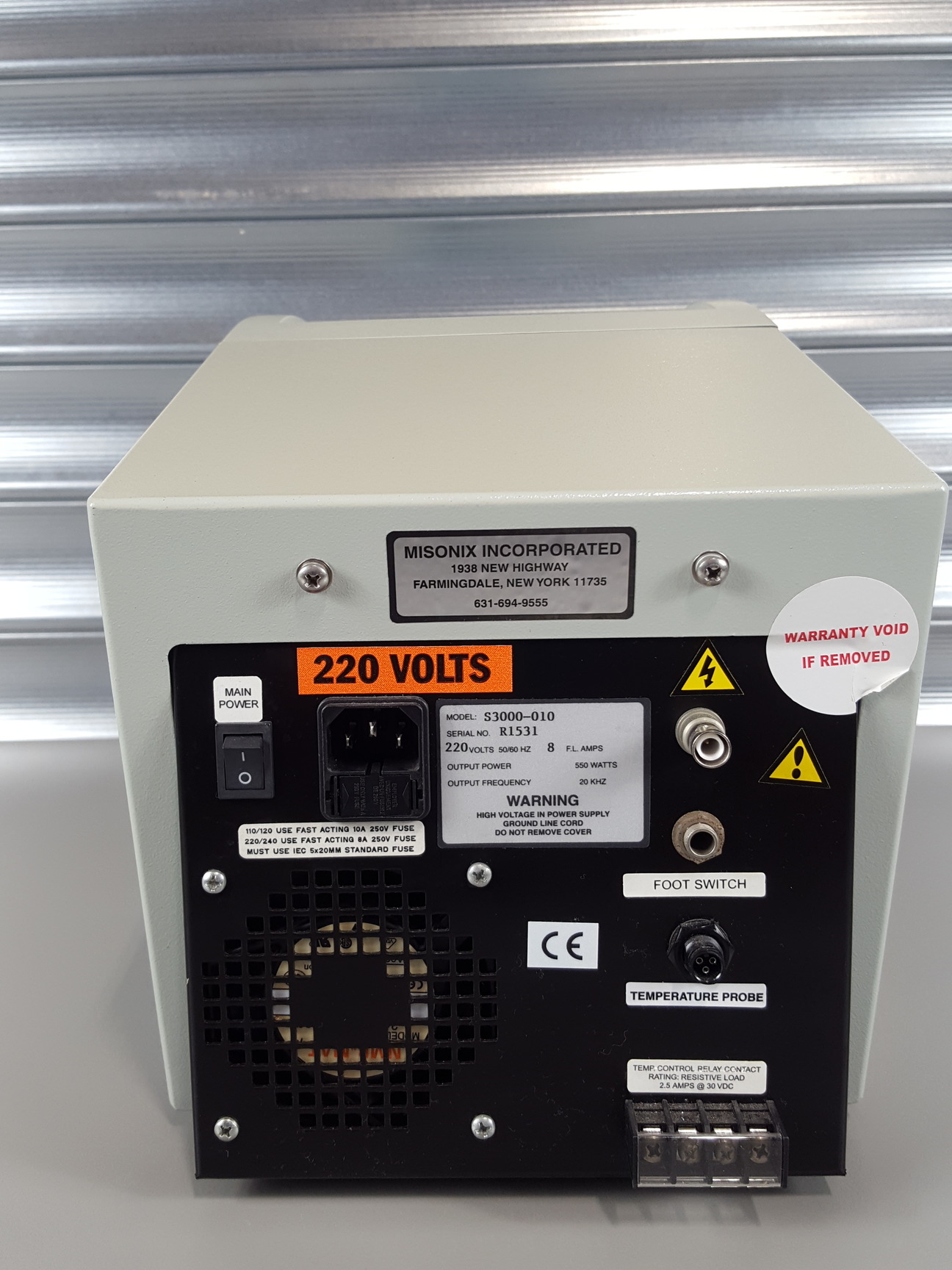 Image of Misonix 3000 Sonicator S3000-010 Ultrasonic Homogenizer Controller Lab