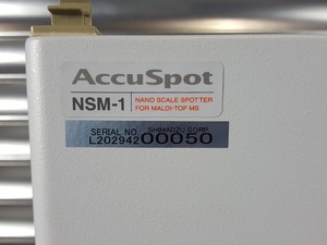 Thumbnail image of Shimadzu Accuspot NSM-1 Nano Scale Spotter 228-45050-38 For Maldi-Tof MS Lab