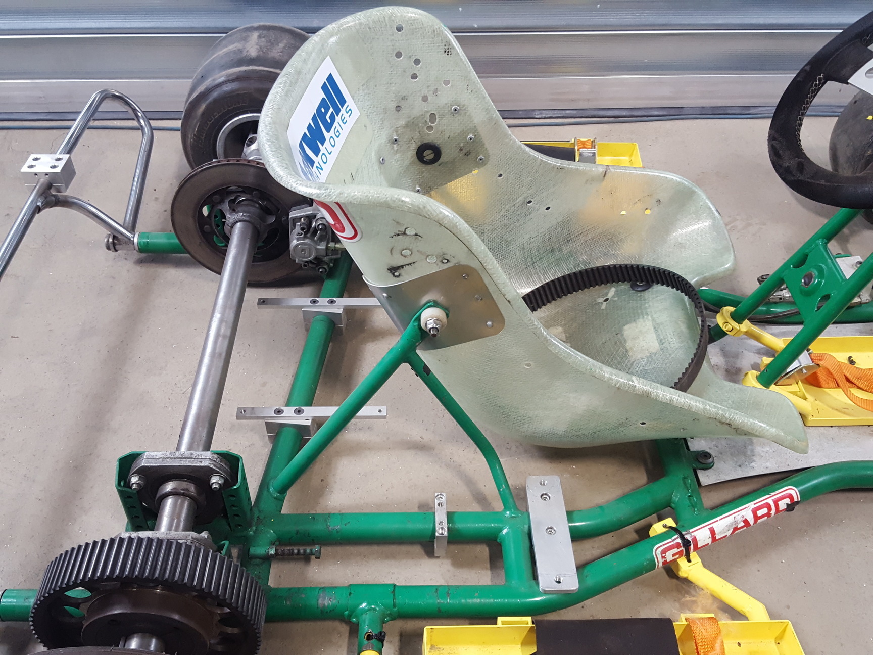 Image of Gillard Go-Kart Chassis Frame, Seat & Wheels Go Kart
