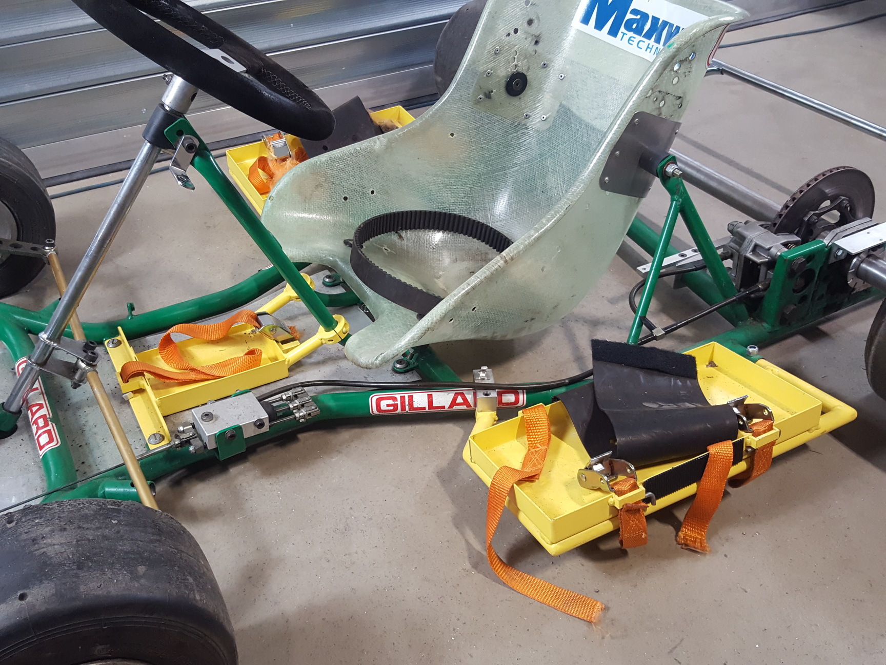 Image of Gillard Go-Kart Chassis Frame, Seat & Wheels Go Kart