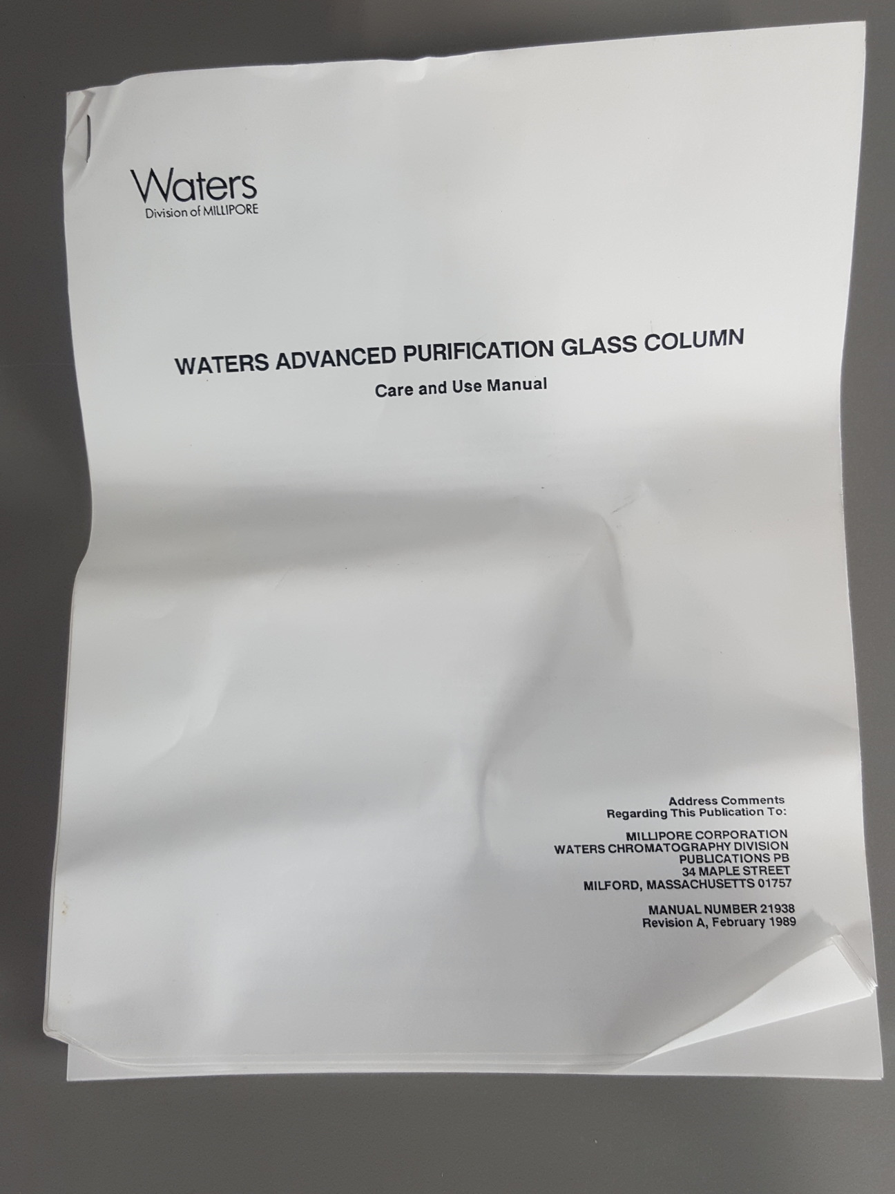 Image of 3x Waters Chromatography Columns. 2 x AP-1 P/N:21901, 1 x AP-2 P/N:27501 Lab