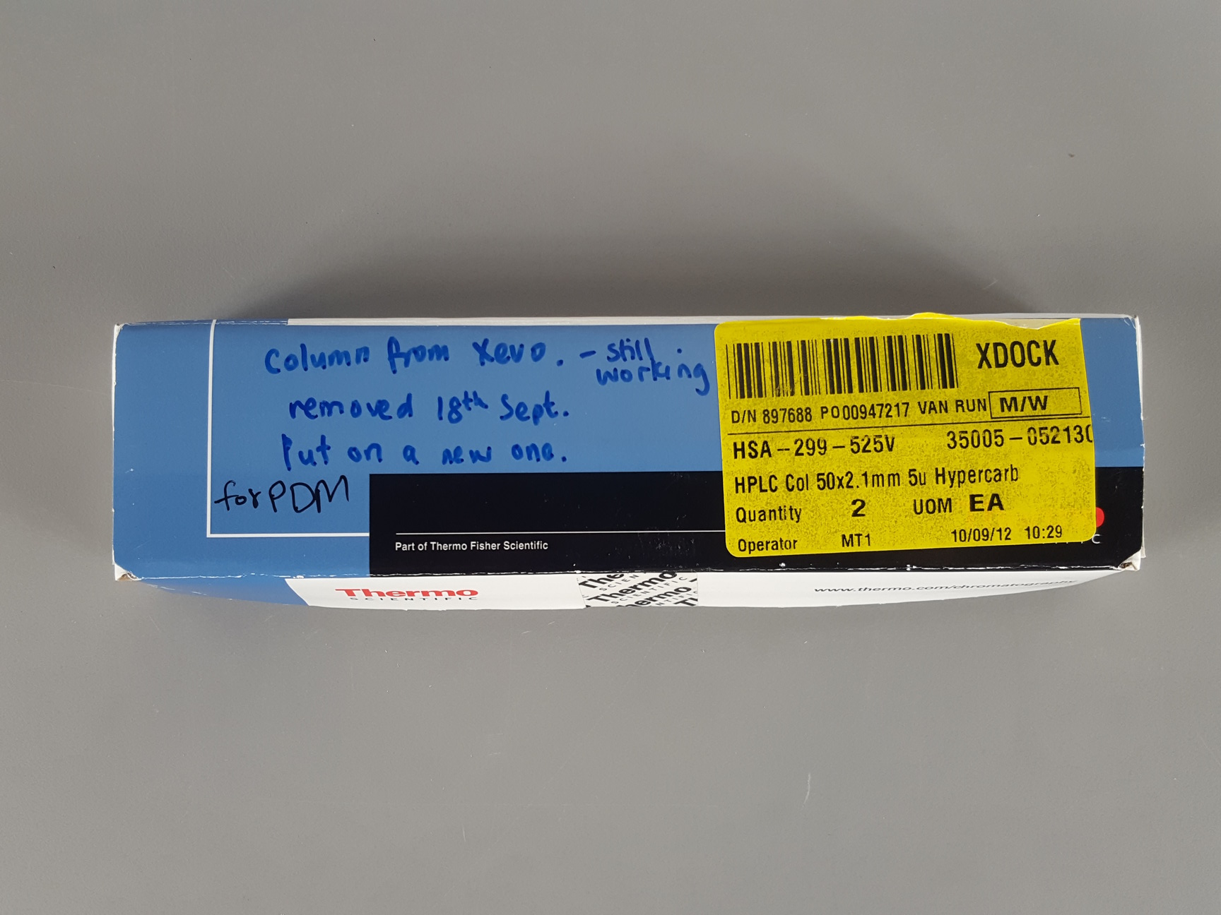 Image of Thermo Scientific Hypercarb 50 x 2.1mm HPLC Chromatography Column 35005-052130