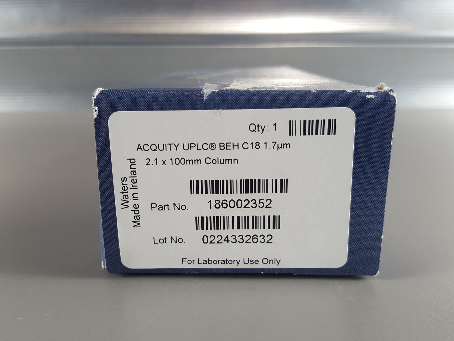 Image of Waters Acquity UPLC BEH C18 1.7um 2.1 x 100mm Column Part No 186002352 Lab