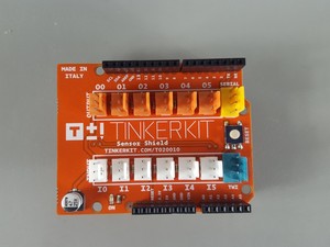 Thumbnail image of Arduino Uno R3 & TinkerKit Sensor Shield Boards