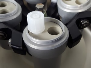 Thumbnail image of Hermle LaborTechnik Z 323 Centrifuge + 220.72 V04 5000rpm Bucket Rotor 15mL Lab