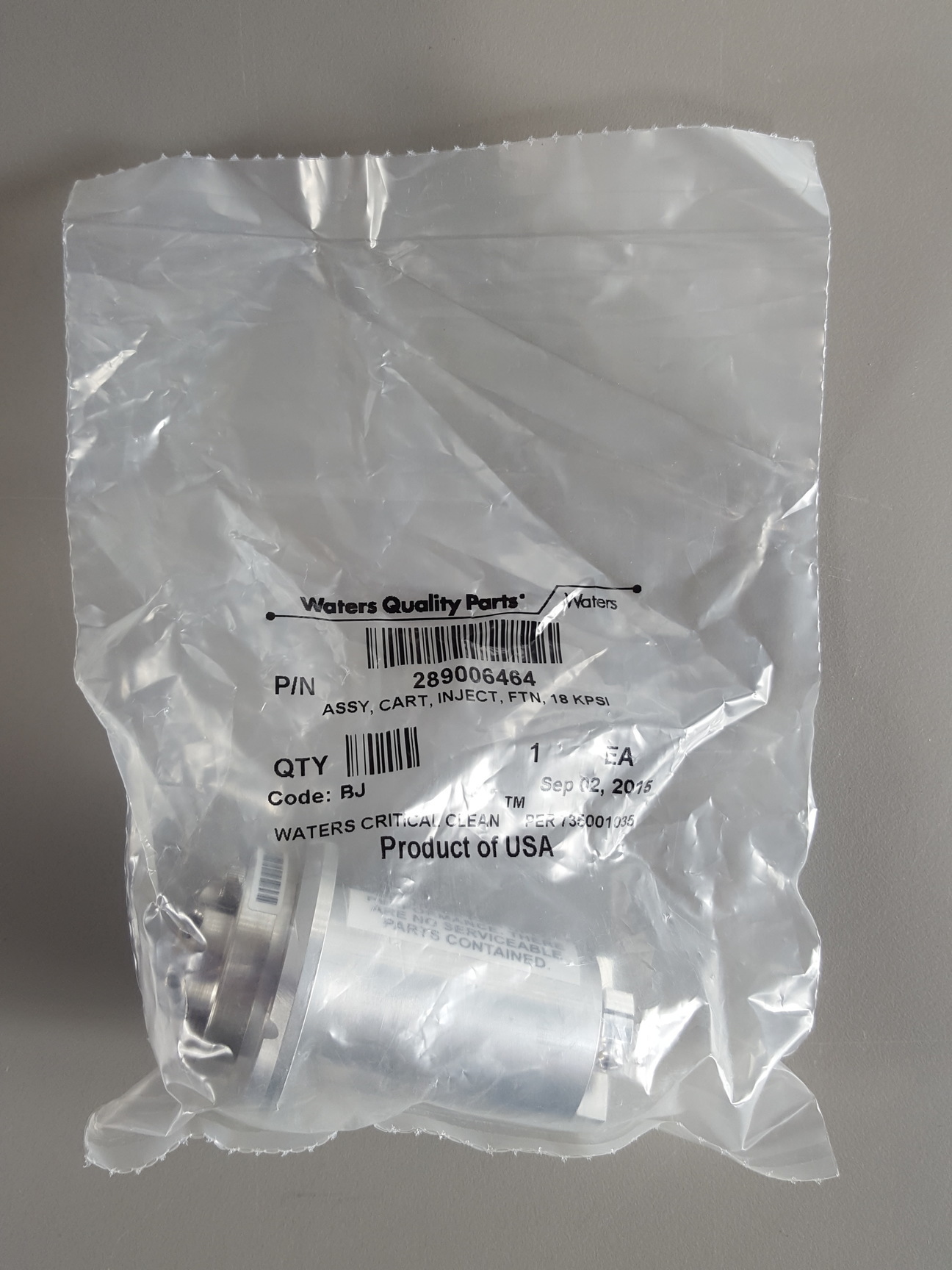 Image of Waters Acquity Everflow Injector Pod/Cartridge P/N 289006464