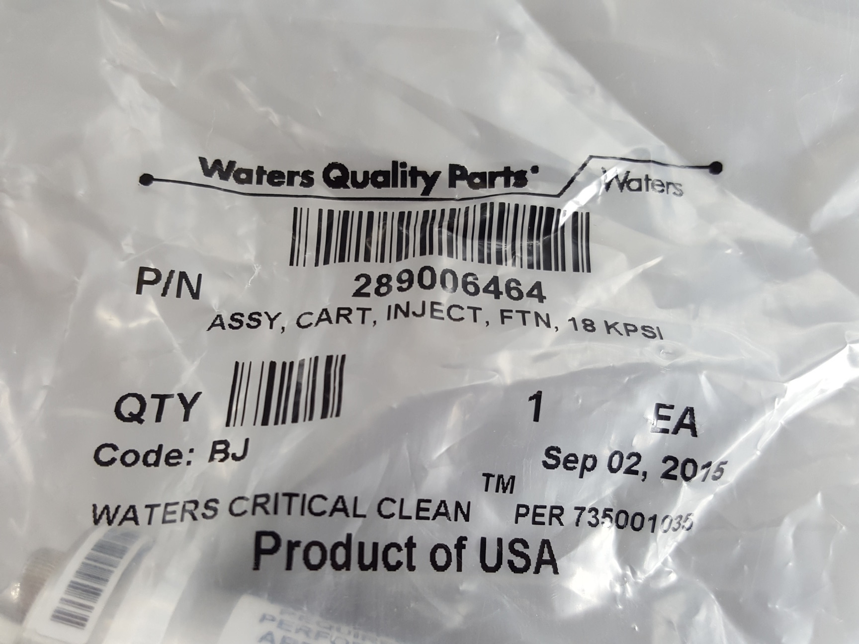 Image of Waters Acquity Everflow Injector Pod/Cartridge P/N 289006464