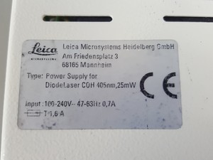 Thumbnail image of Leica 405nm Laser Powerbox. PN: 15309100001 03. Power Supply for Diode Laser Lab