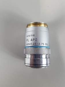 Thumbnail image of Leica Germany 506105. ∞/0.17/E PL APO 40X/1.25-0.75 OIL Objective Faulty
