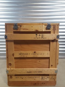 Thumbnail image of Large Wooden Shipping Export Crate 109cm L x 73.5cm W x 87cm D