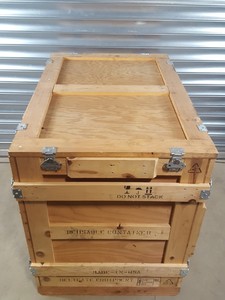 Thumbnail image of Large Wooden Shipping Export Crate 109cm L x 73.5cm W x 87cm D