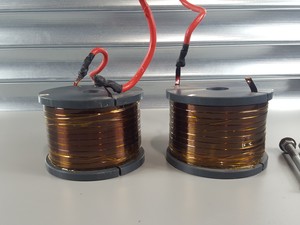 Thumbnail image of Pair of Large Flat Copper Coil Inductors 15.5cm x 11cm 