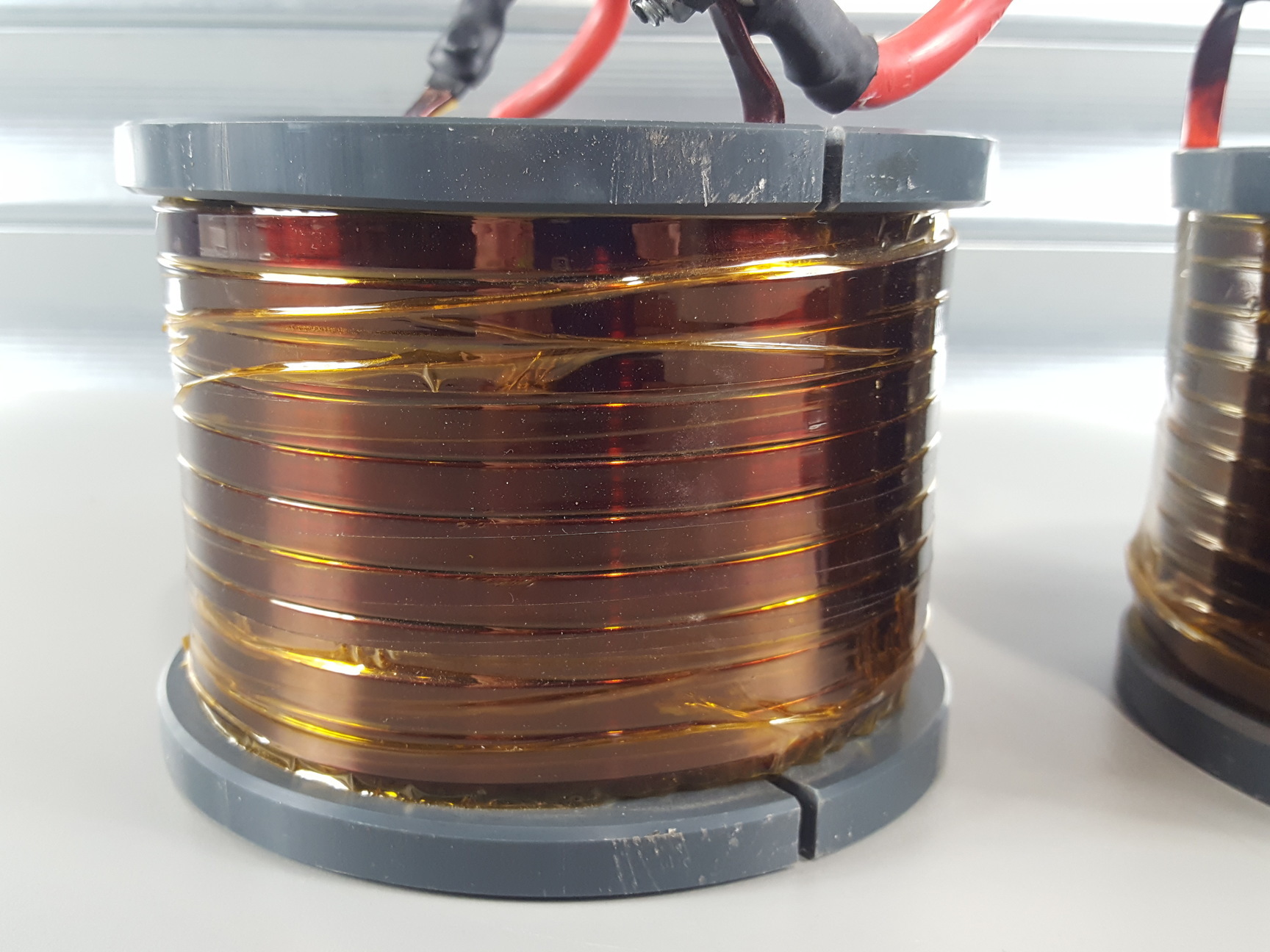 Image of Pair of Large Flat Copper Coil Inductors 15.5cm x 11cm 