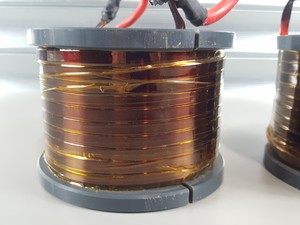 Thumbnail image of Pair of Large Flat Copper Coil Inductors 15.5cm x 11cm 