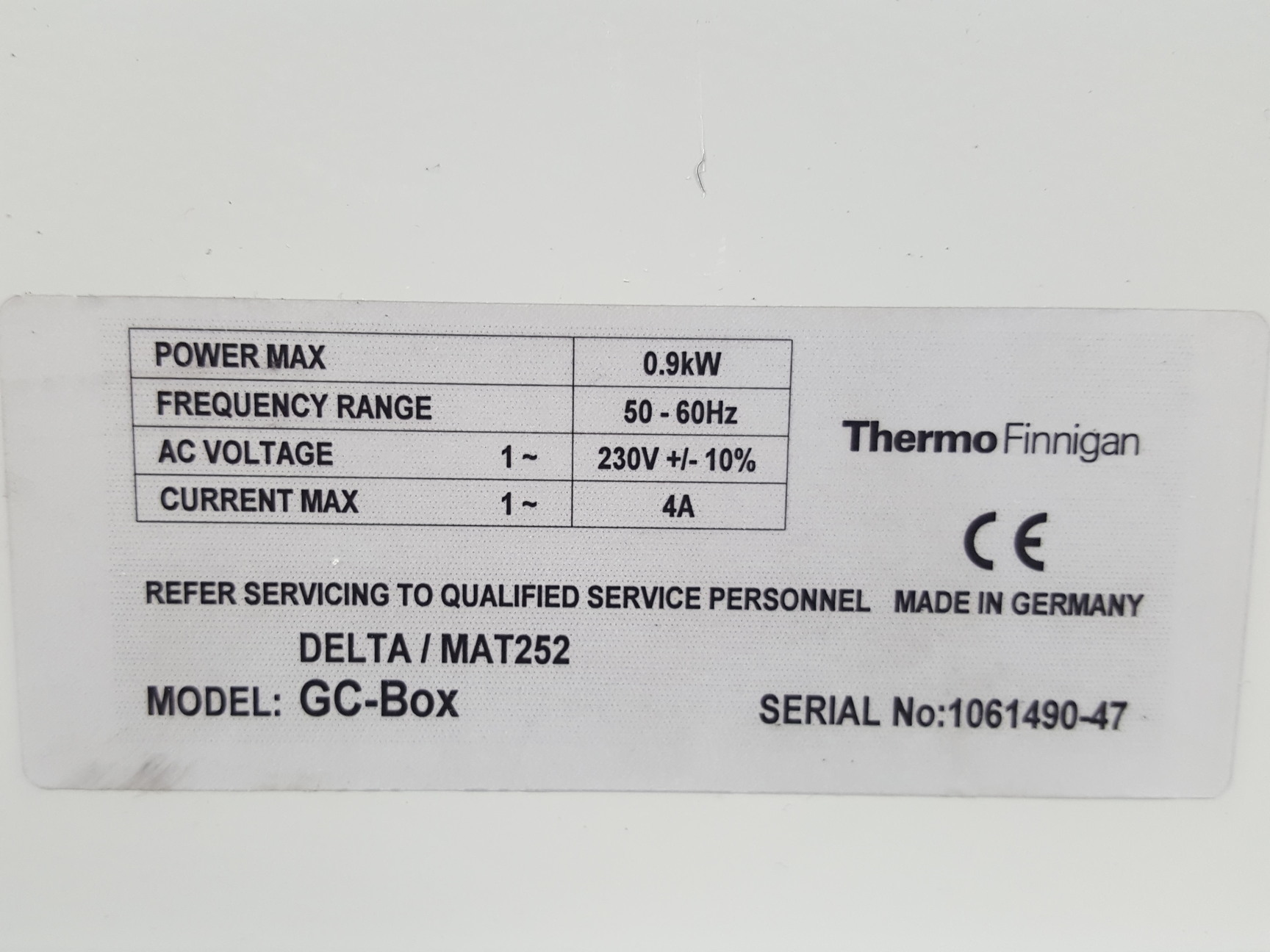 Image of Thermo Finnigan Trace GC Ultra, Delta Plus XP, Combustion 3, Lab